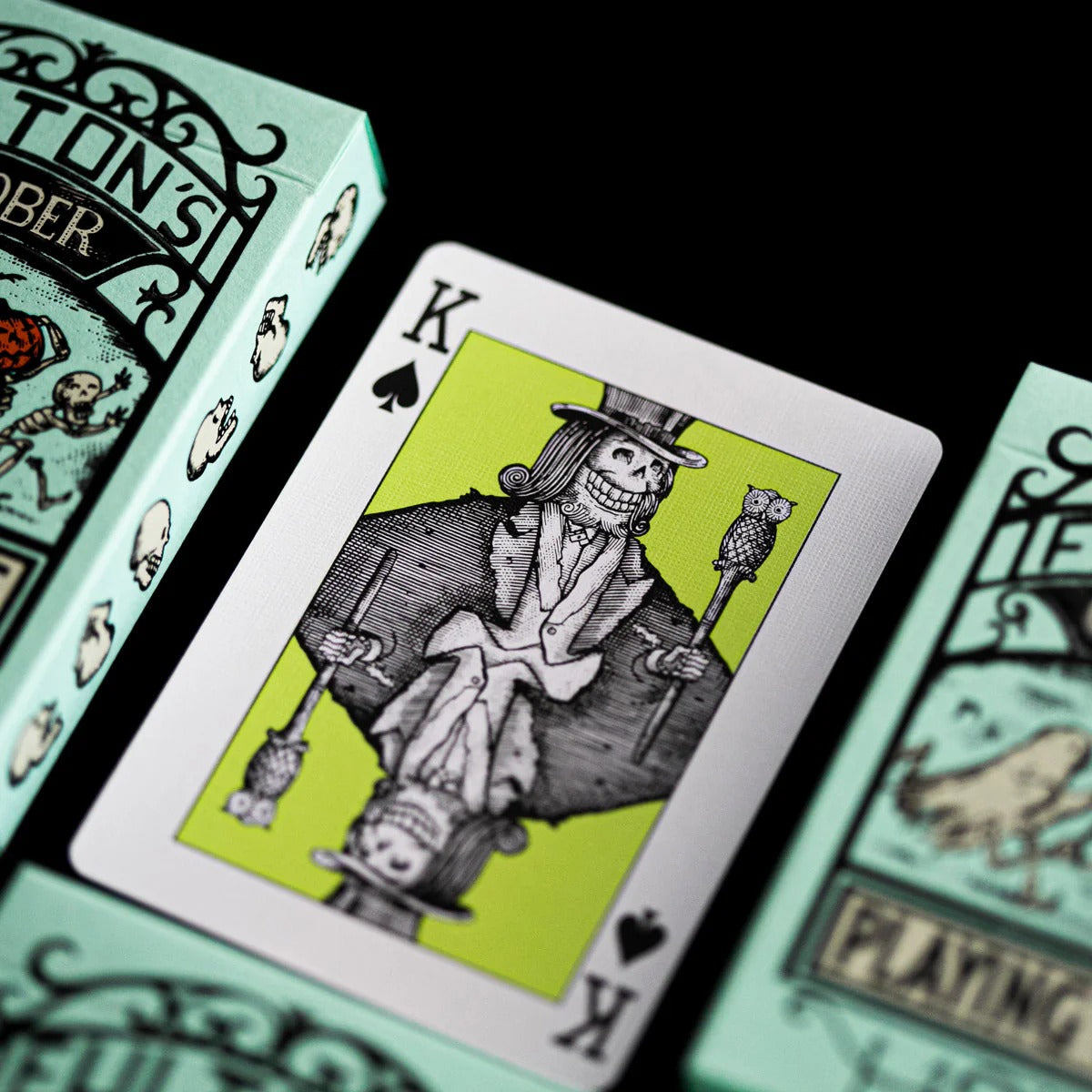 Fulton's October UV Glow Green Edition Playing Cards