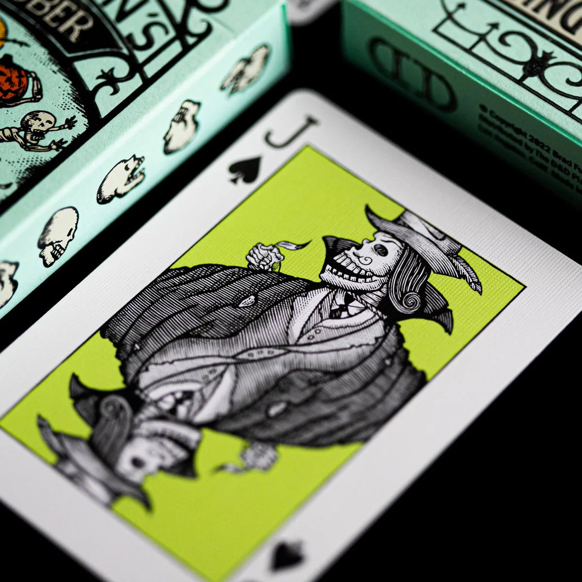 Fulton's October UV Glow Green Edition Playing Cards