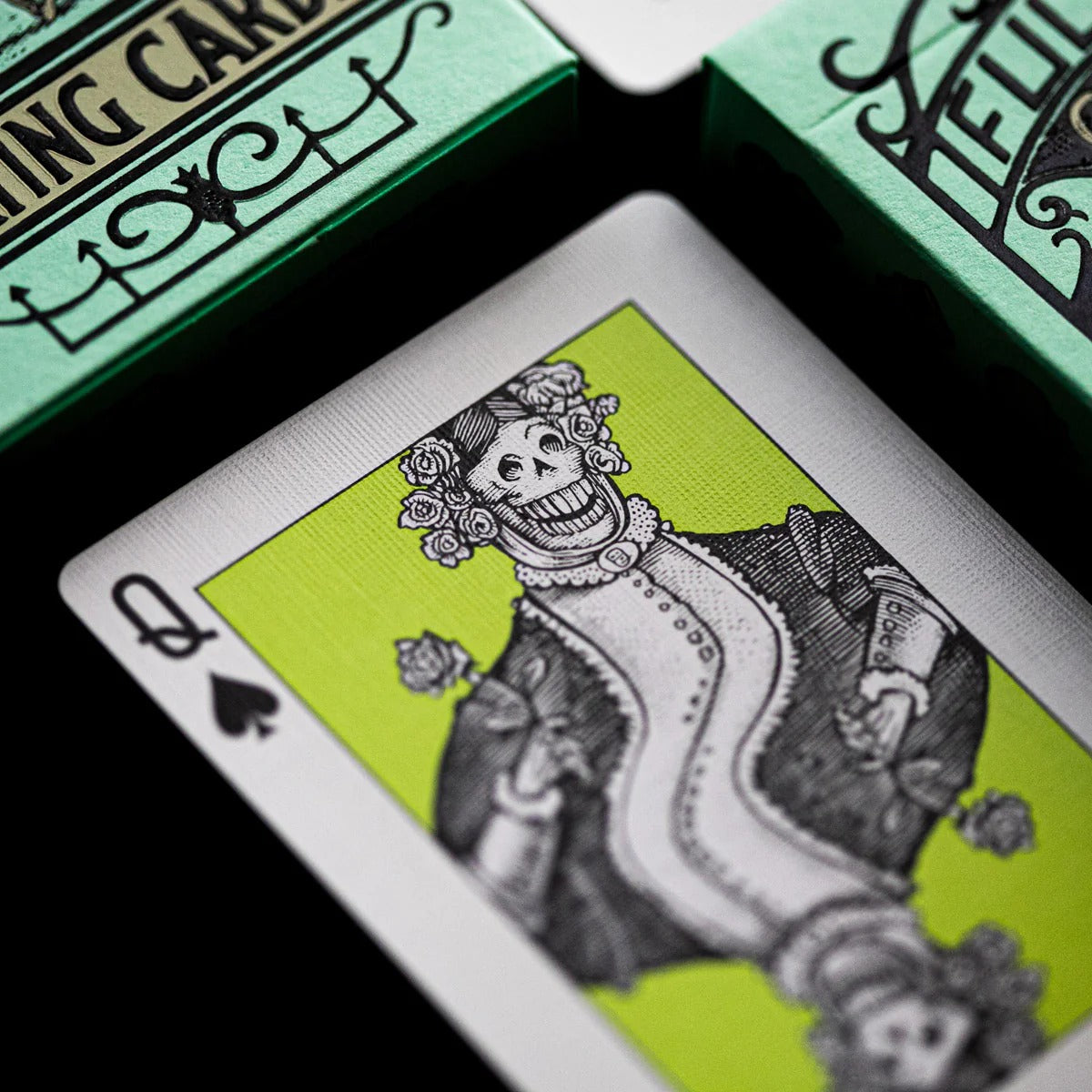 Fulton's October UV Glow Green Edition Playing Cards