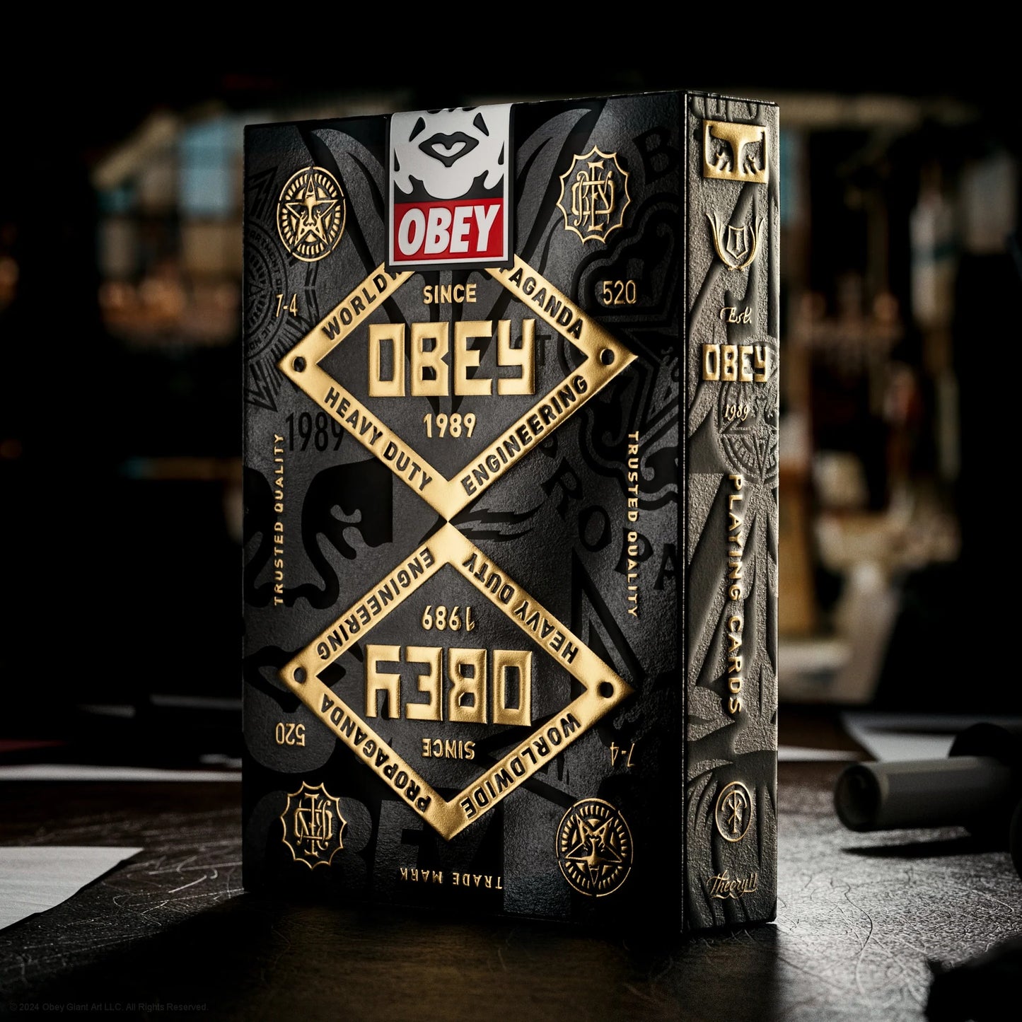 Obey (Gold) Playing Cards By Theory 11