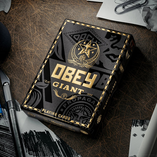 Obey (Gold) Playing Cards By Theory 11
