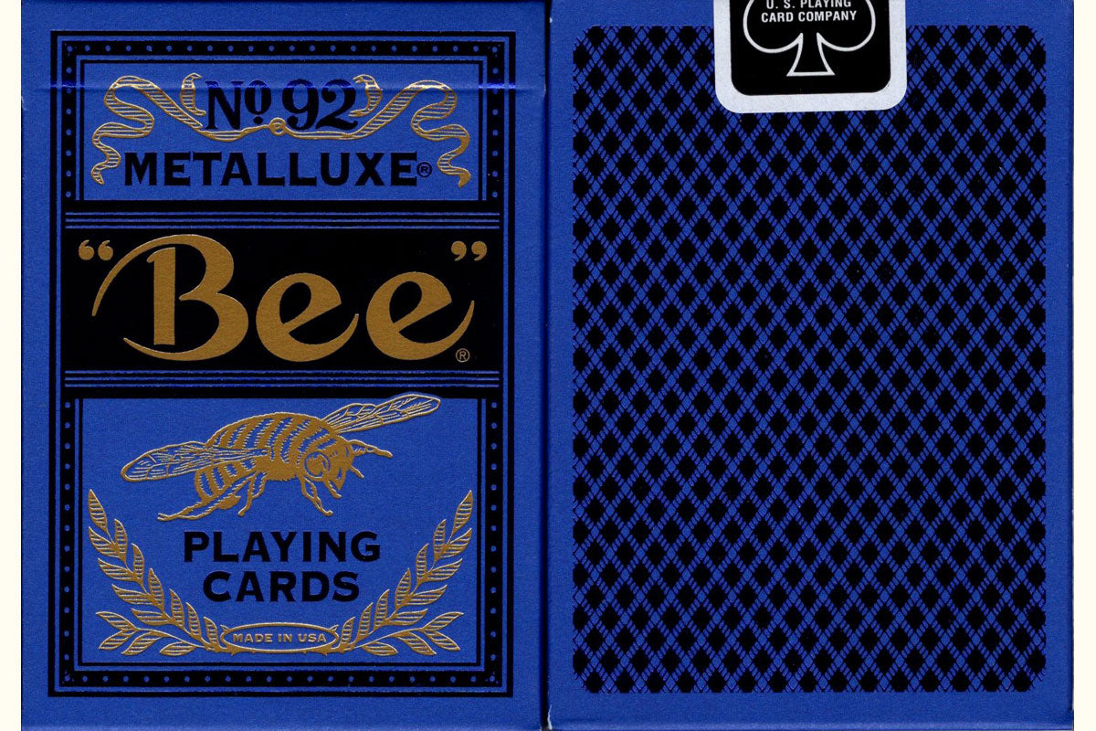 Bee (Blue) MetalLuxe Playing Cards by US Playing Card