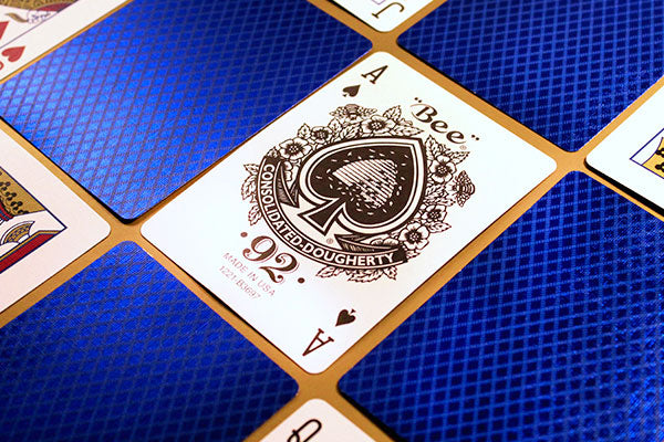 Bee (Blue) MetalLuxe Playing Cards by US Playing Card