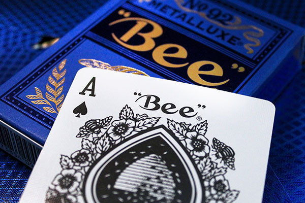 Bee (Blue) MetalLuxe Playing Cards by US Playing Card