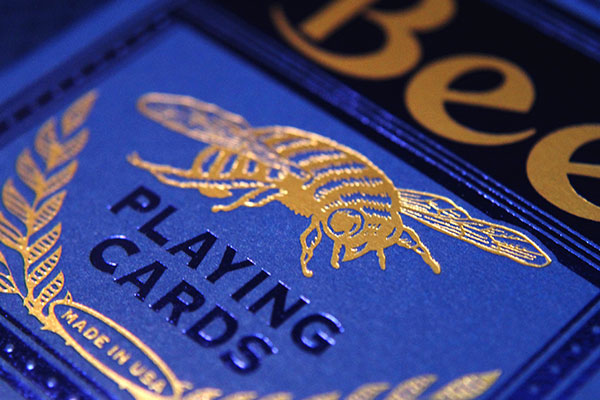 Bee (Blue) MetalLuxe Playing Cards by US Playing Card