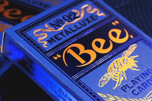 Bee (Blue) MetalLuxe Playing Cards by US Playing Card